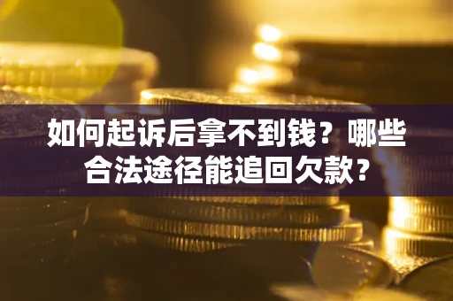 济南如何起诉后拿不到钱？哪些合法途径能追回欠款？