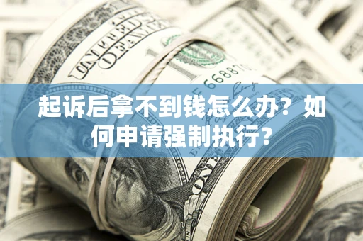济南起诉后拿不到钱怎么办？如何申请强制执行？