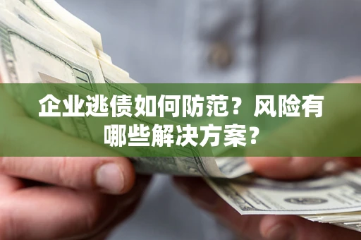 济南企业逃债如何防范？风险有哪些解决方案？
