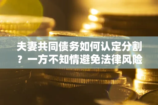 济南夫妻共同债务如何认定分割？一方不知情避免法律风险必看！